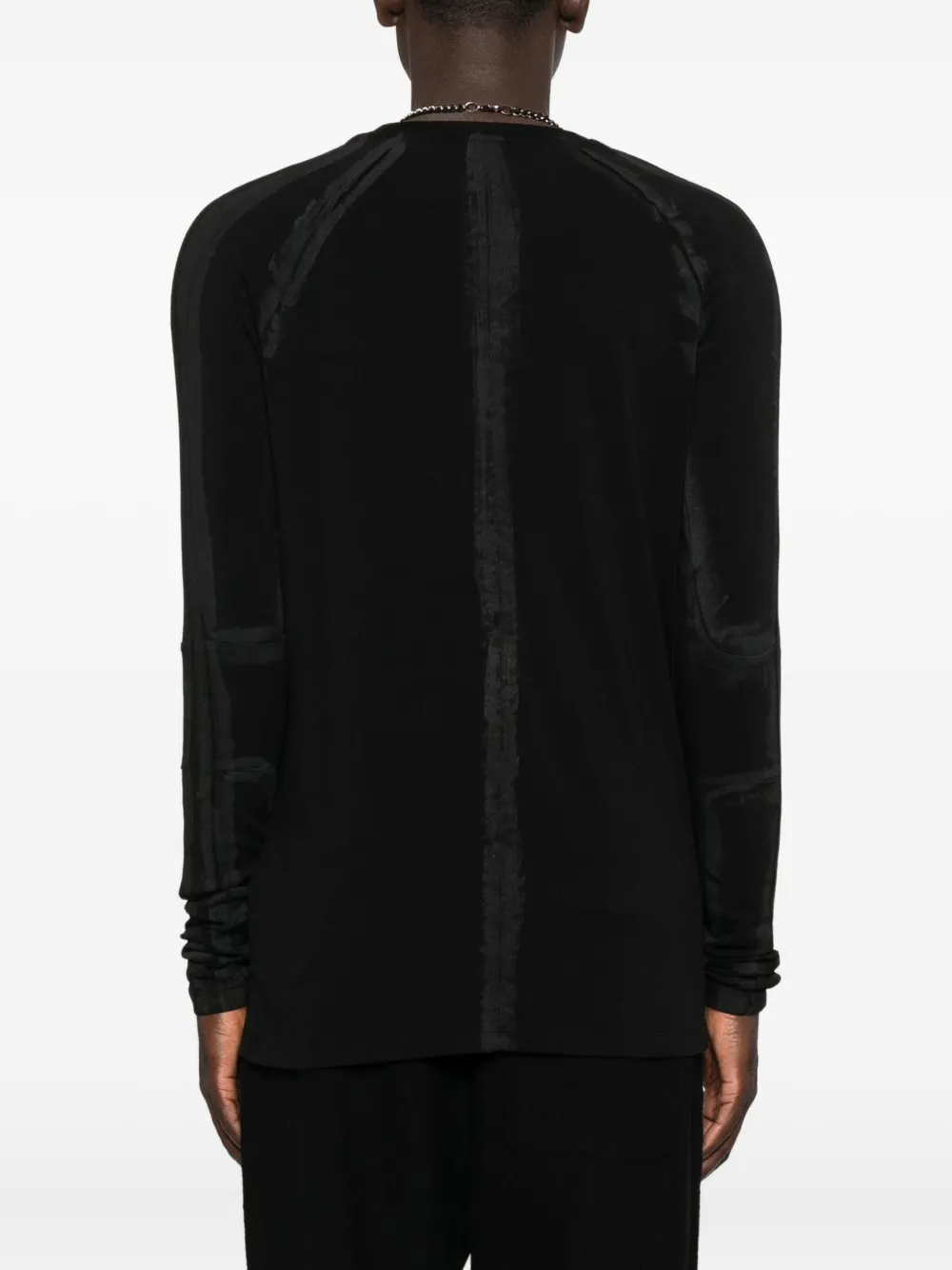 Thom Krom Panelled Long-sleeve Sweater In Black