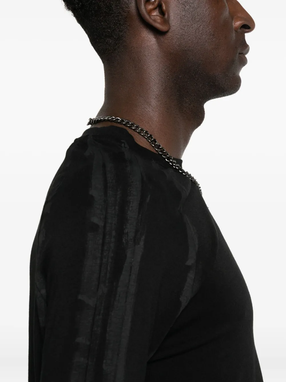 Thom Krom Panelled Long-sleeve Sweater In Black