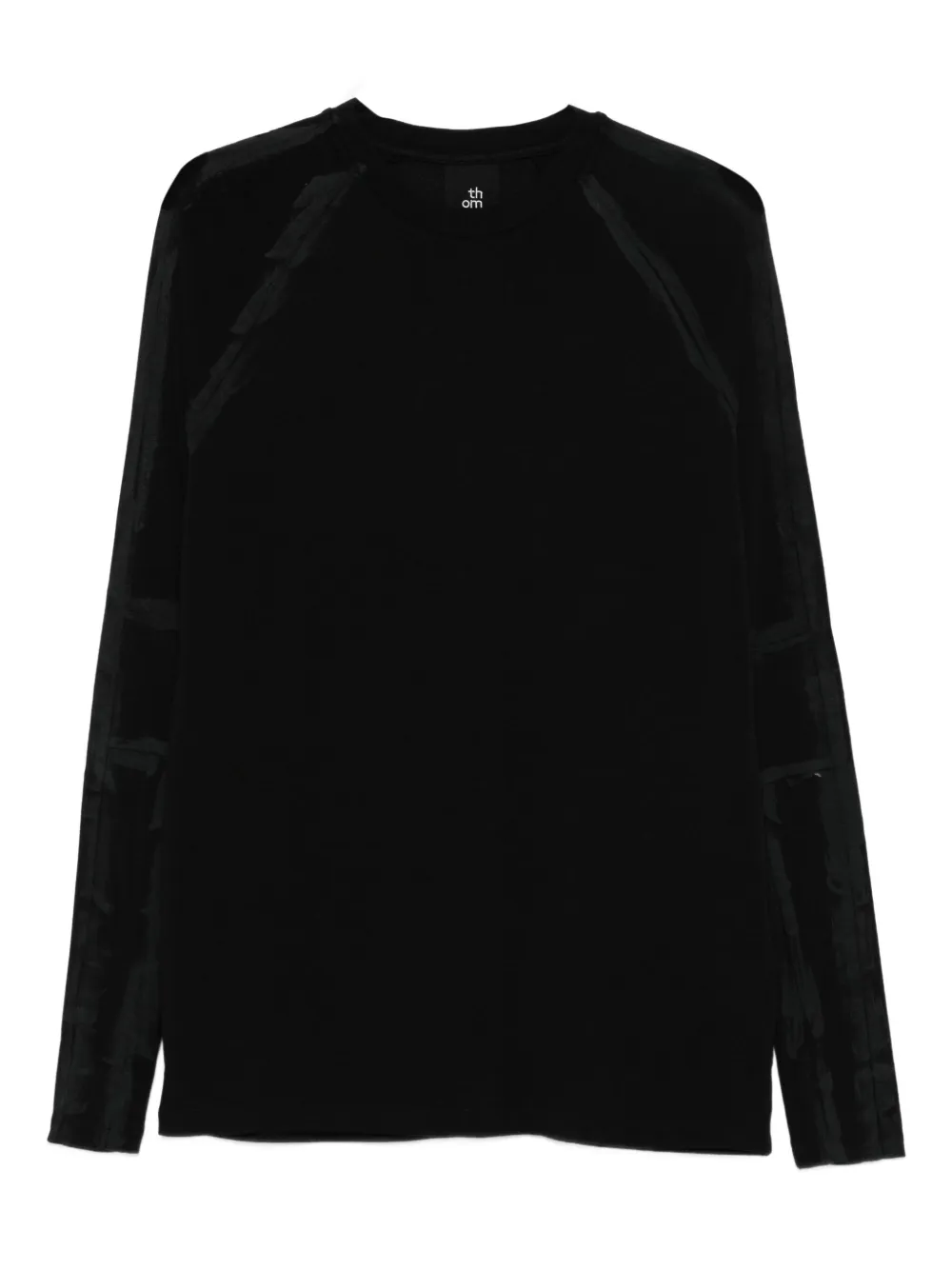 Thom Krom panelled long-sleeve sweater | Black | Image 1