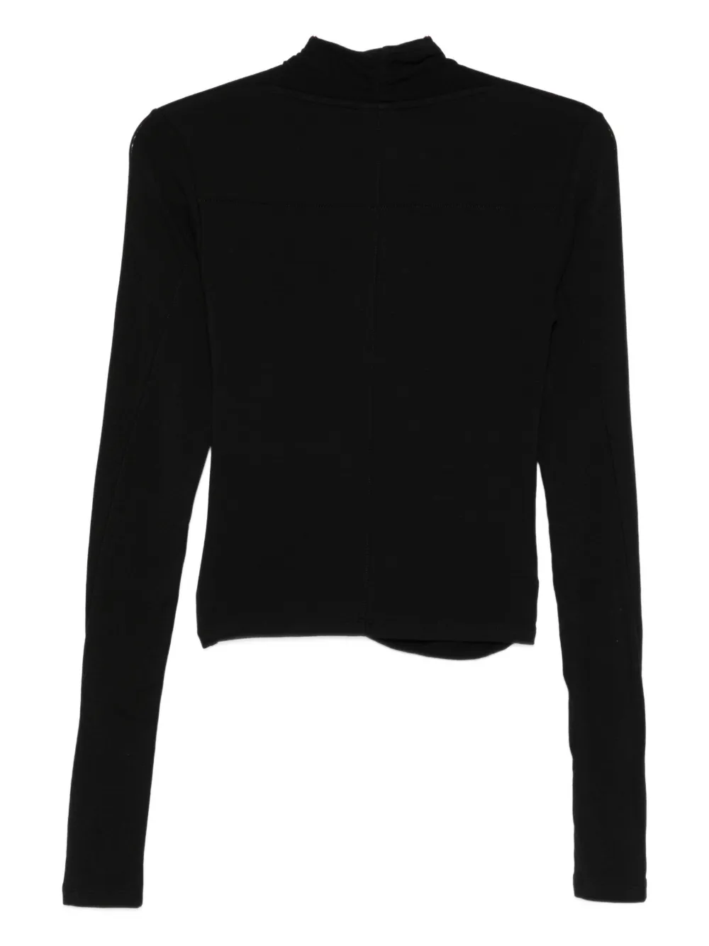 Thom Krom wrap-front long-sleeve top - Zwart