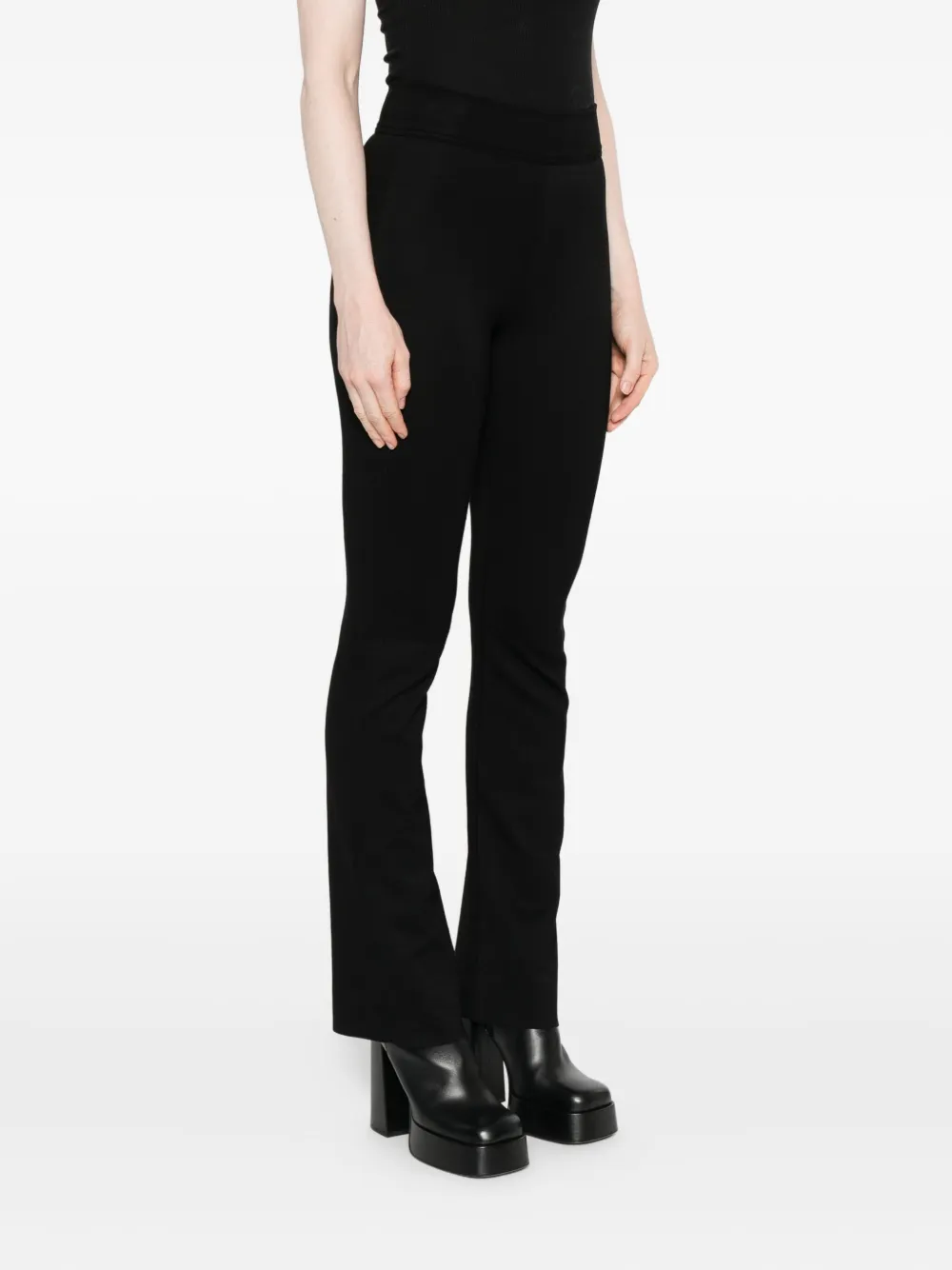 Thom Krom High-waisted Flared Trousers In Black