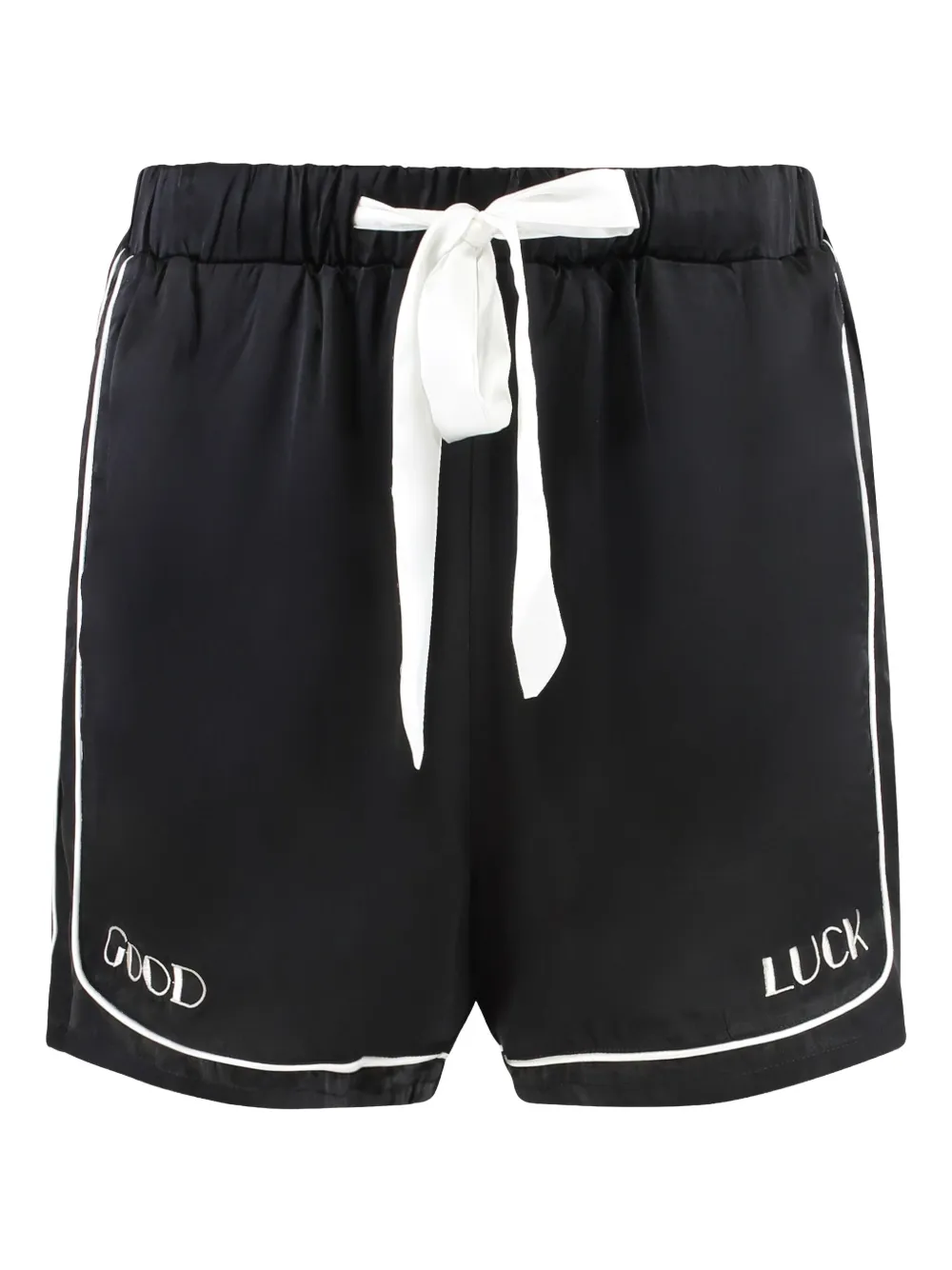 MR. SATURDAY piped-trim silk shorts | Black | Image 1