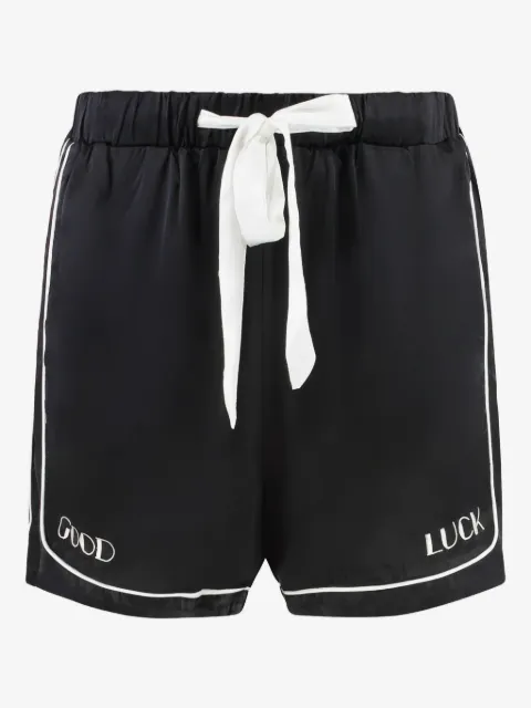 MR. SATURDAY piped-trim silk shorts