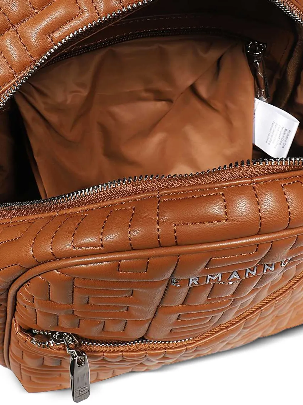 Ermanno Scervino Gewatteerde rugzak met monogram Bruin