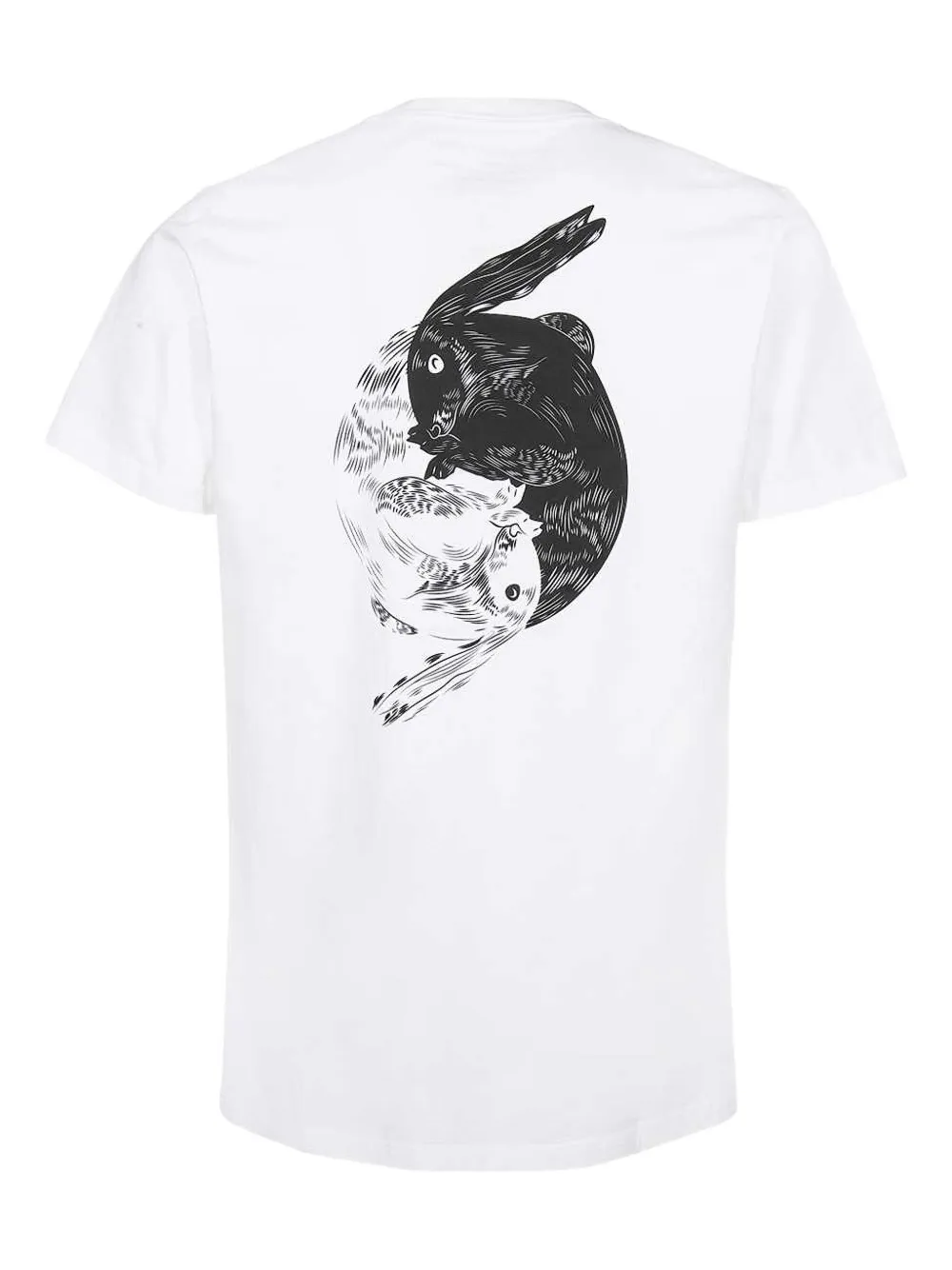 Maharishi rabbit yin-yang T-shirt - Wit
