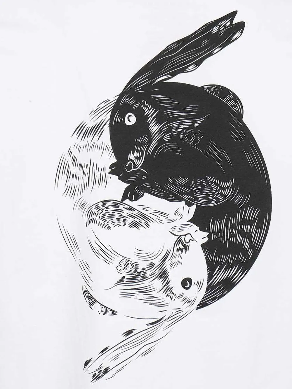 Maharishi rabbit yin-yang T-shirt Wit