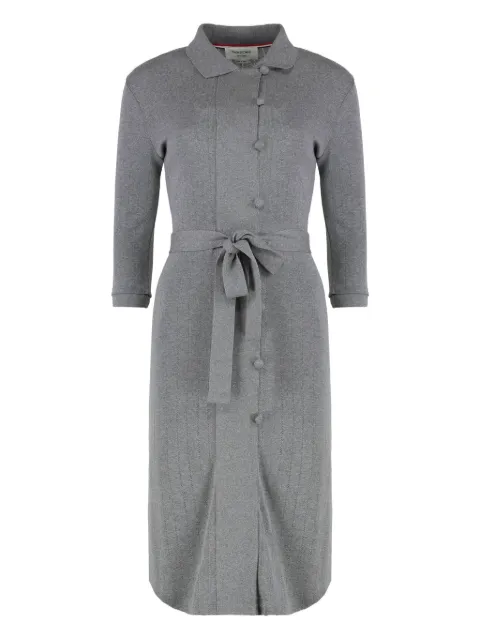 Thom Browne فستان منسوج بياقة قميص