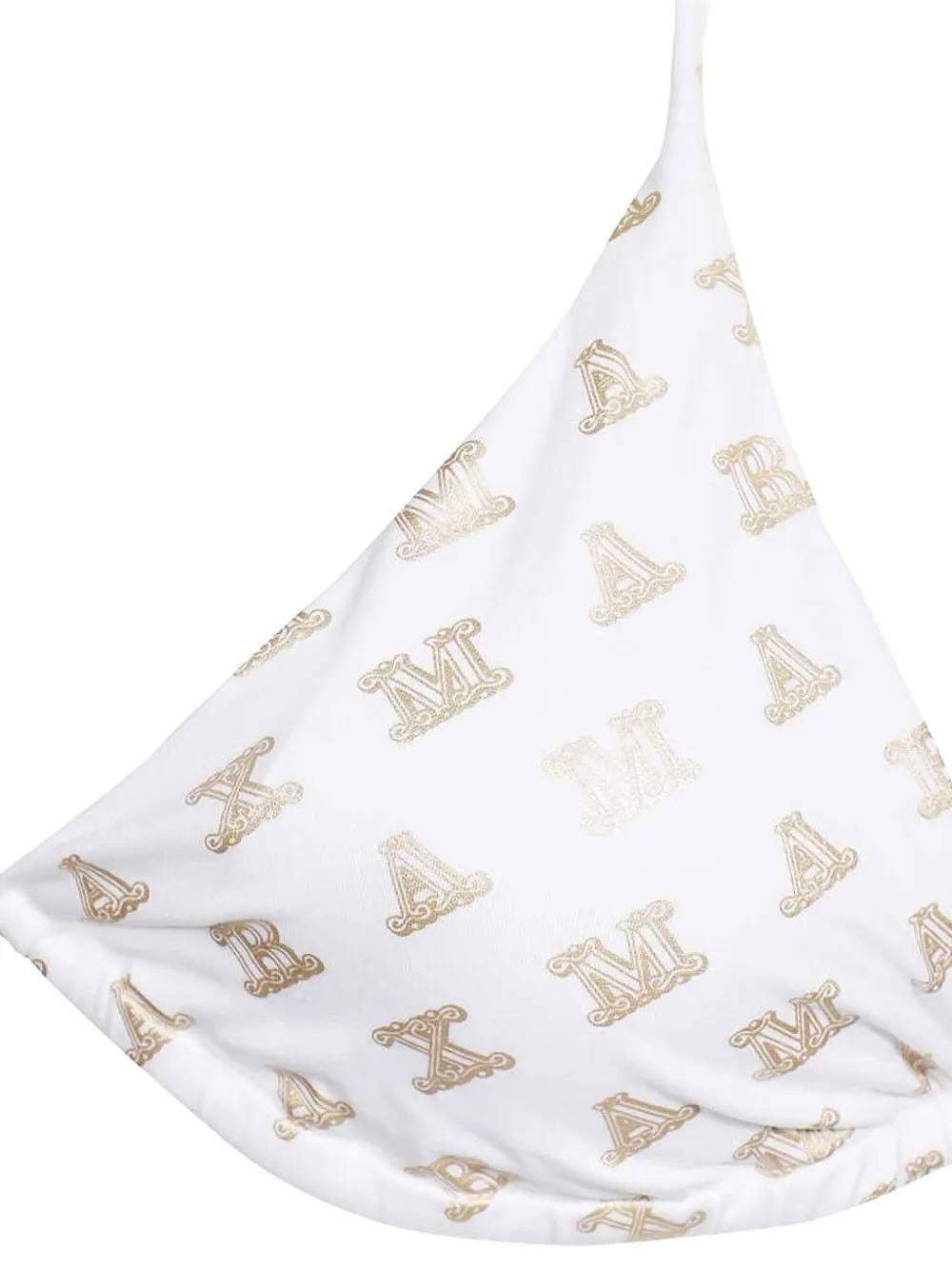 Max Mara logo-print triangle bikini top Wit