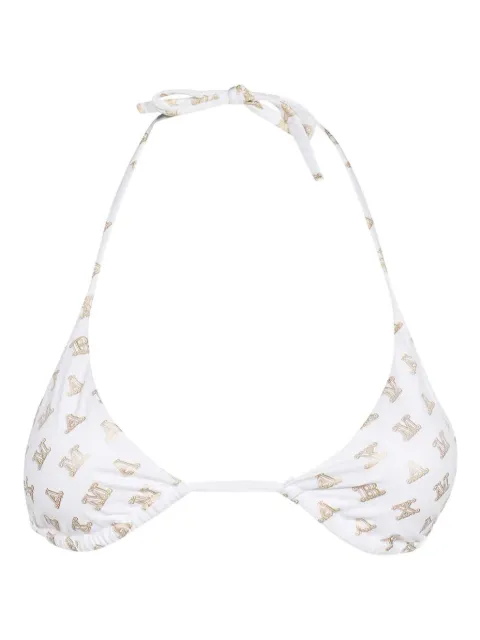 Max Mara logo-print triangle bikini top