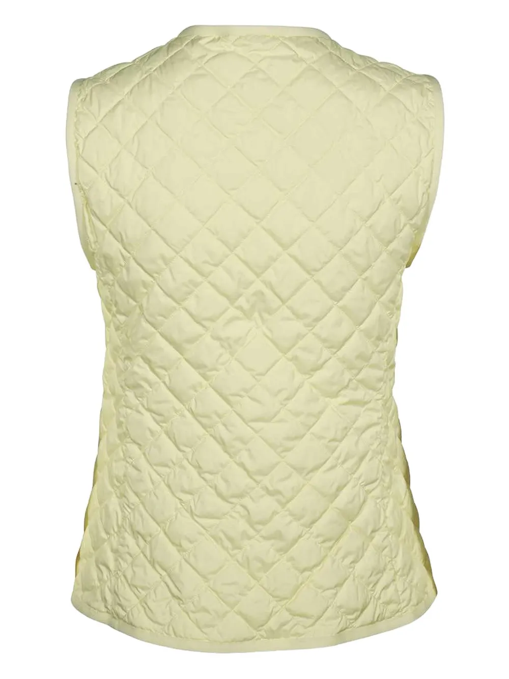 Max Mara logo-patch quilted gilet Geel