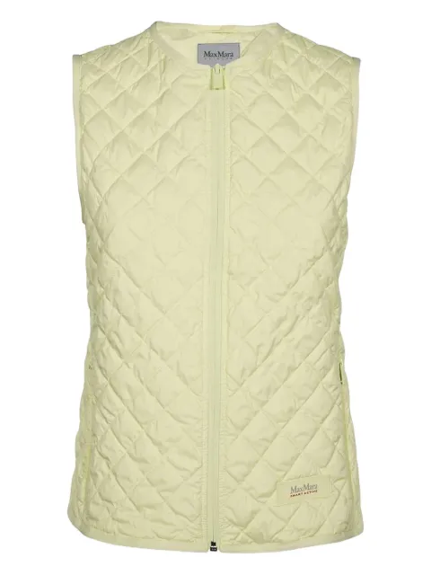 Max Mara logo-patch quilted gilet