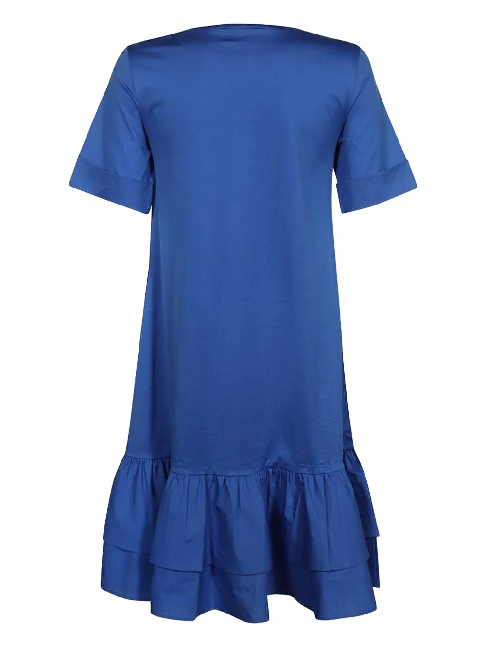 Weekend Max Mara double-frill cotton mini dress - Blauw