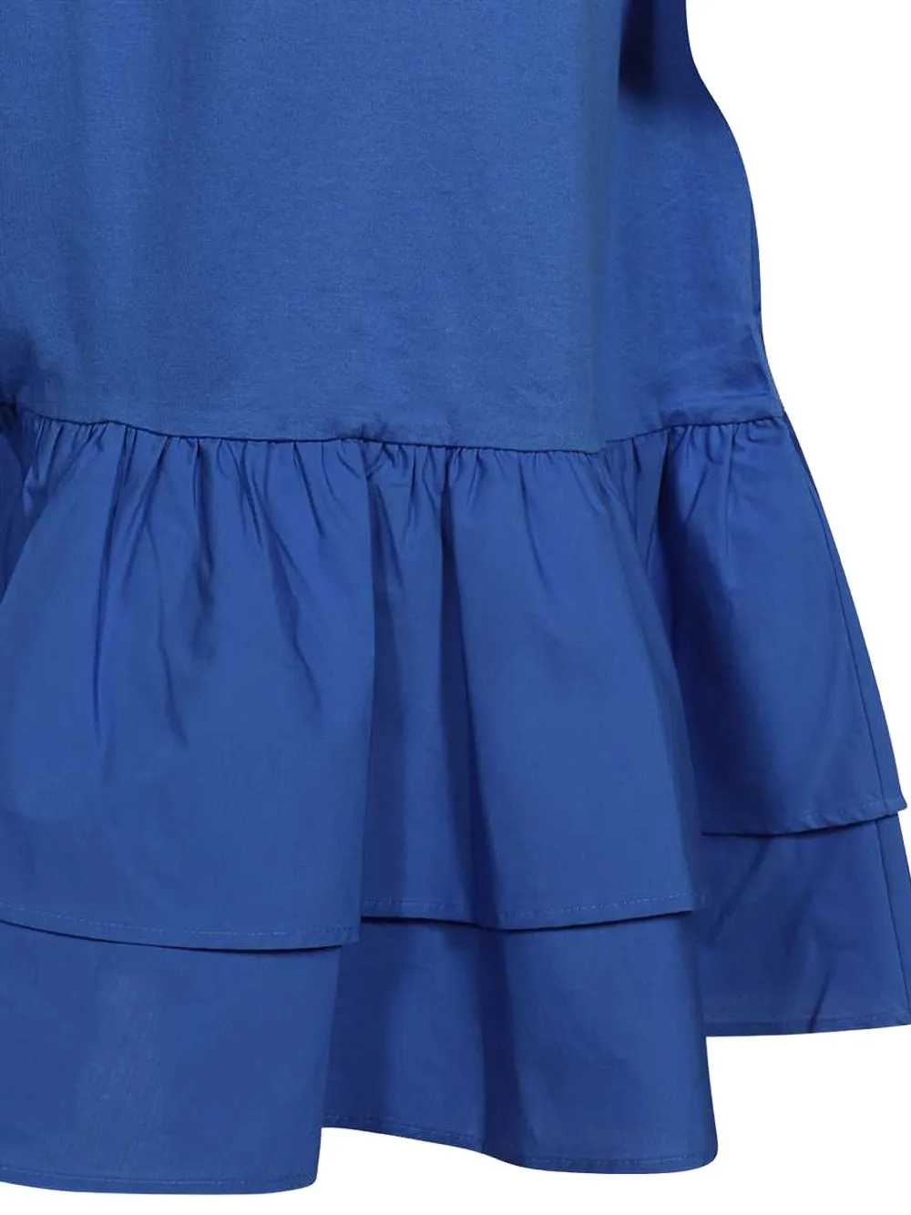 Weekend Max Mara double-frill cotton mini dress Blauw