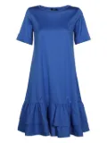 Weekend Max Mara double-frill cotton mini dress - Blue