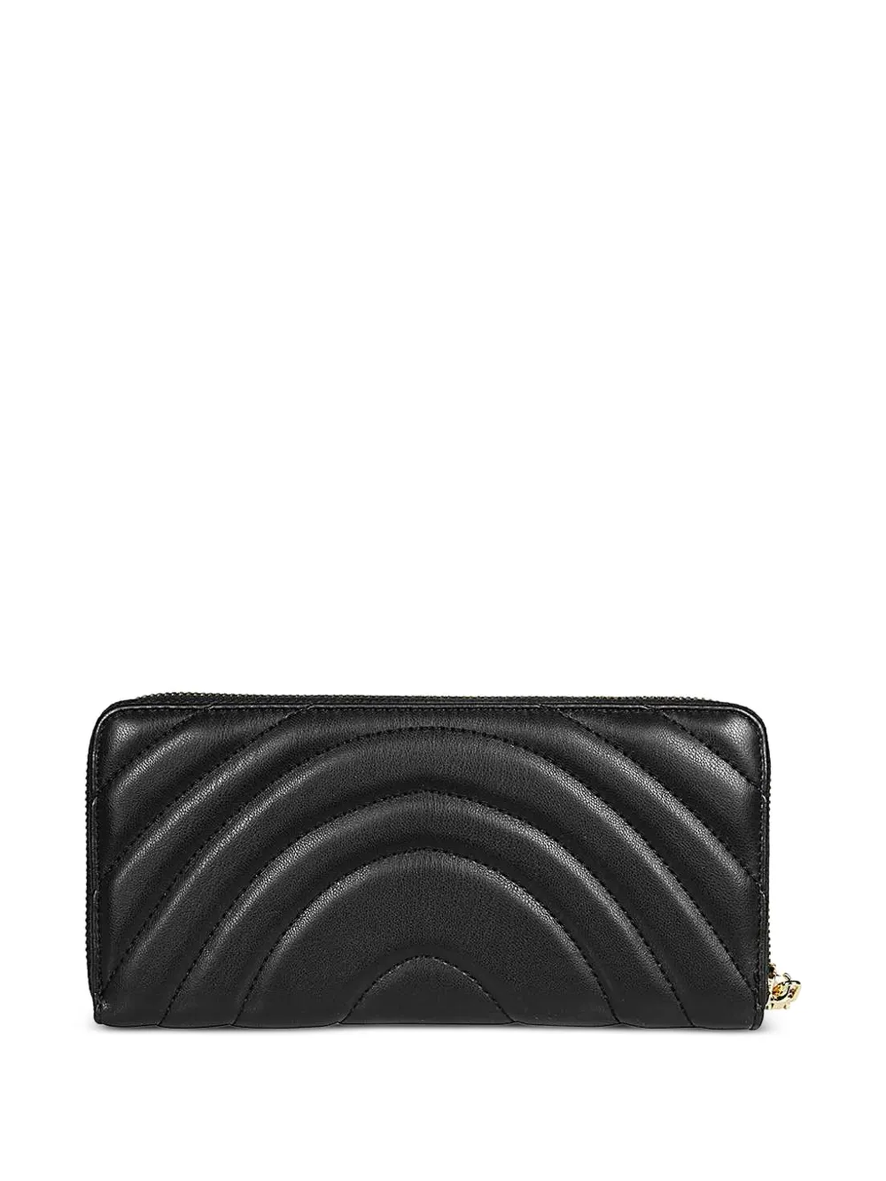 Ermanno Scervino quilted zip-around wallet - Zwart