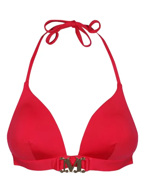 Max Mara logo-plaque triangle bikini top