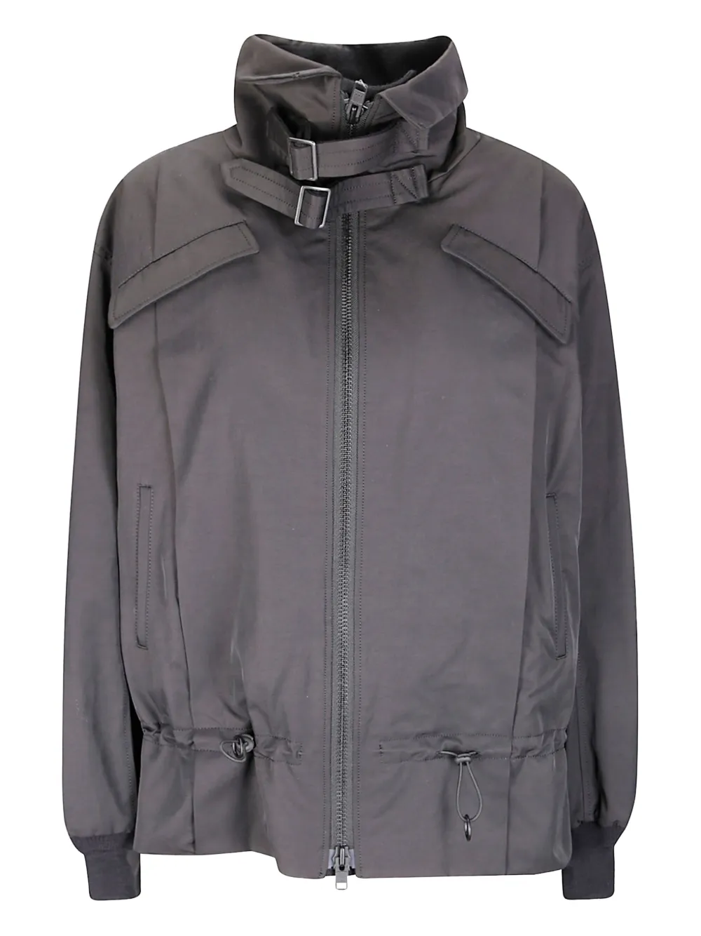 Yohji Yamamoto Gelaagd twill jack Zwart