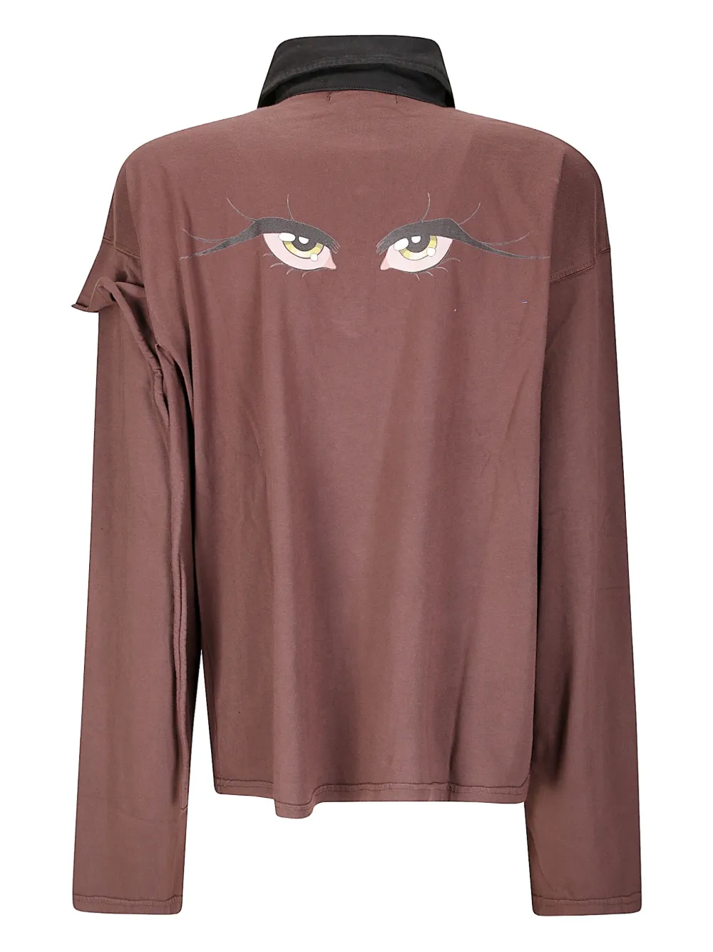 Ottolinger eyes-print polo top - Bruin