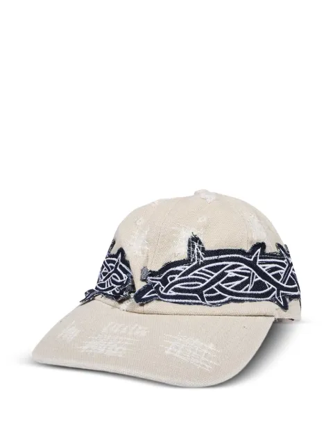 Who Decides War distressed-effect baseball cap