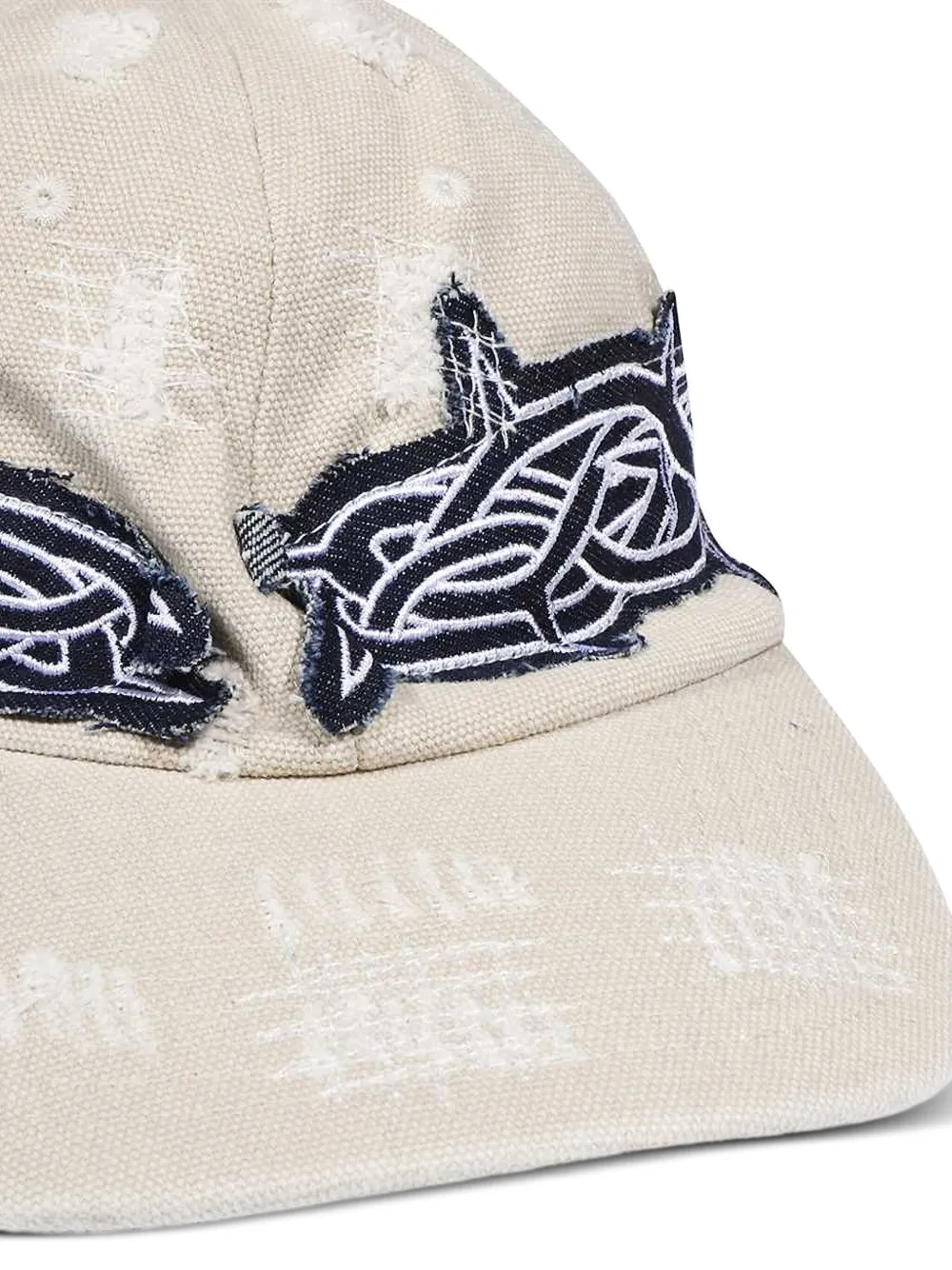 Who Decides War distressed-effect baseball cap Beige