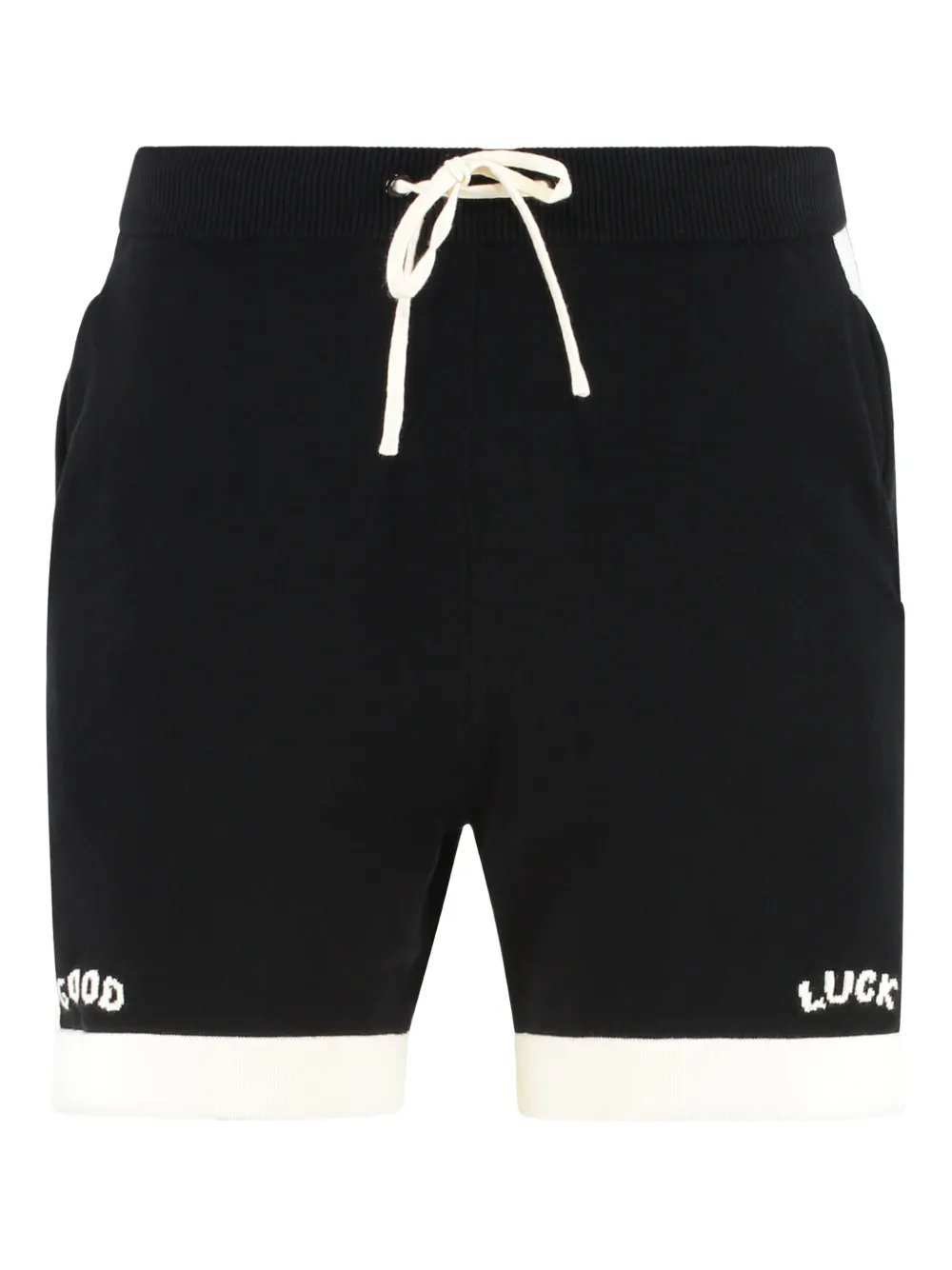 MR. SATURDAY side-slit knitted shorts | Black | Image 1