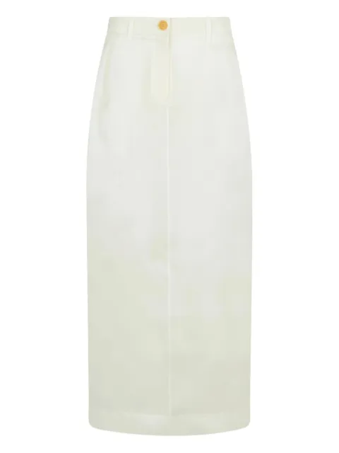 KHAITE Lucian silk pencil skirt