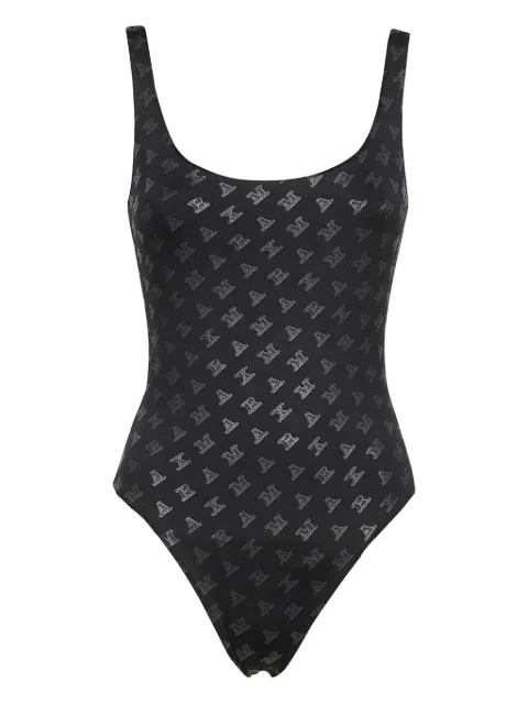 Max Mara logo-print swimsuit