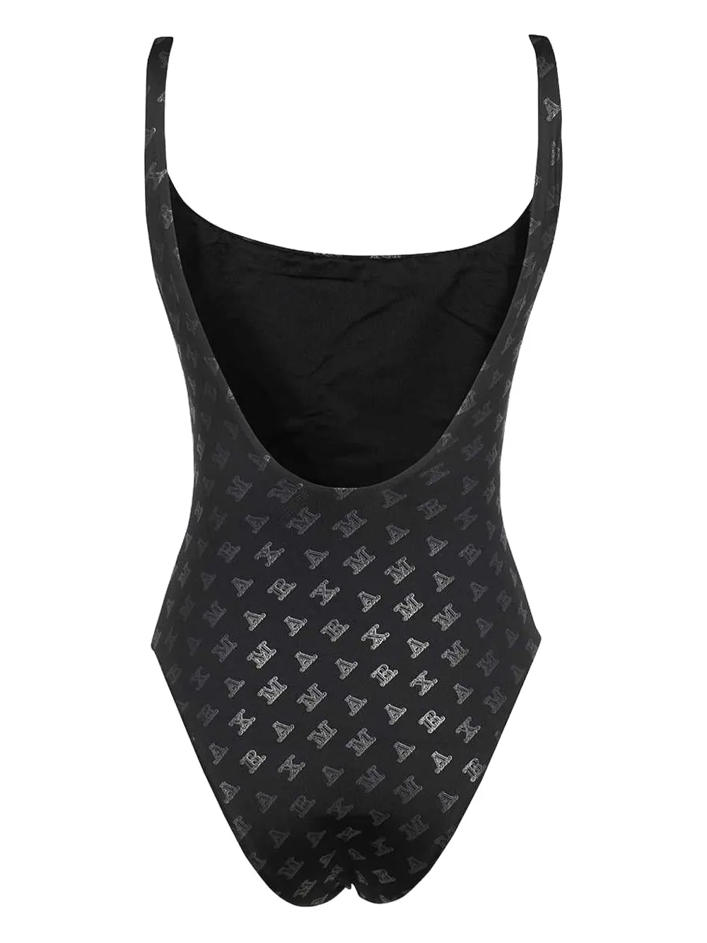 Max Mara logo-print swimsuit Zwart