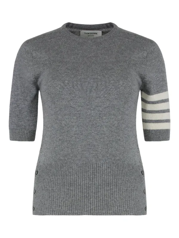 Thom Browne Short-sleeve Sweater in Grey