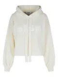 MSGM logo-detail drawstring hoodie - White