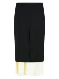 Róhe layered-hem midi skirt - Black