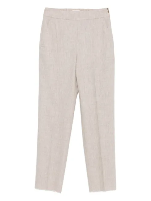 Agnona pull-on raw-cut trousers