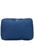 CHANEL Pre-Owned 2012-2013 CC Quilted Nylon Laptop Case business bag - Blue