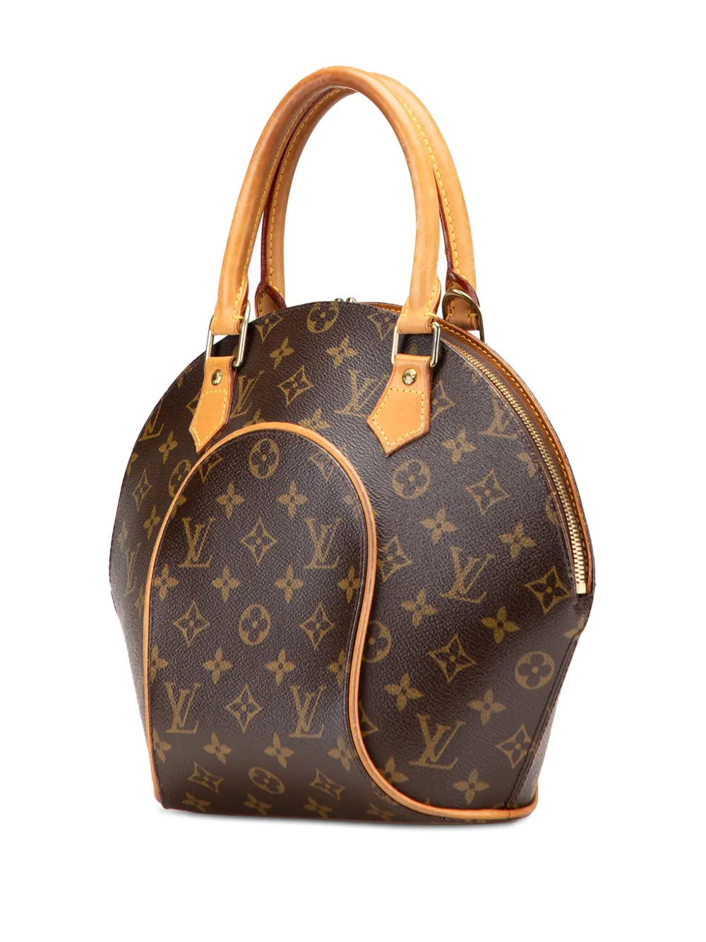 Pre-owned Louis Vuitton 2002 Monogram Ellipse Pm Handbag In Brown