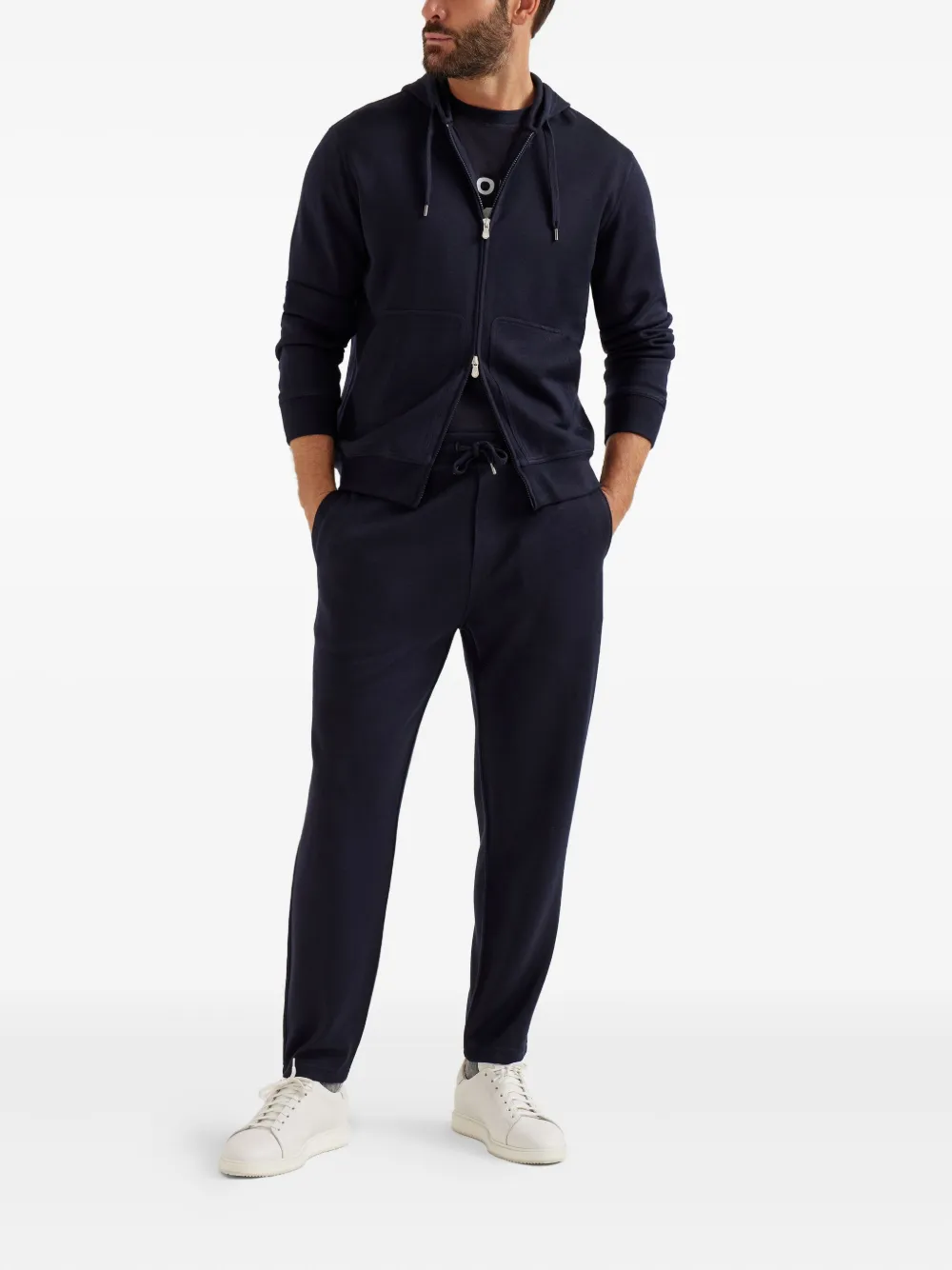 Brunello Cucinelli drawstring-cuffed track pants - Blauw