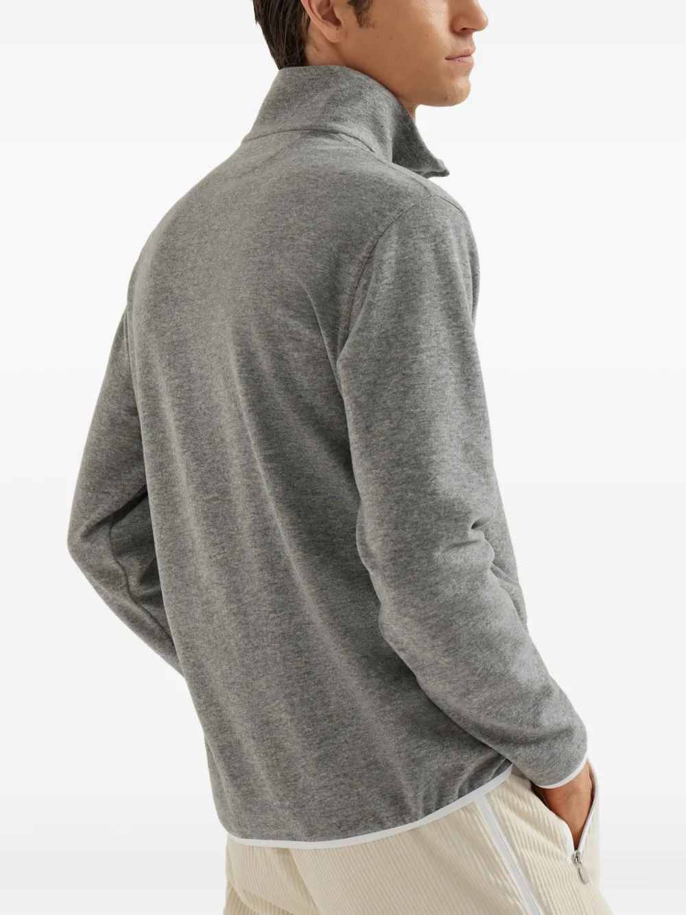 Brunello Cucinelli Sweater met borduurwerk Grijs