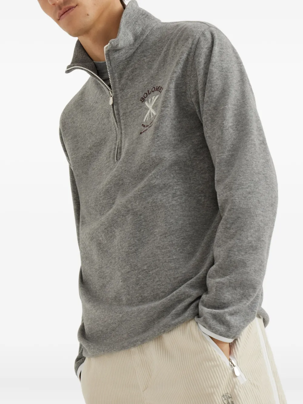 Brunello Cucinelli sweat brodé à col zippé | Sweats | Image 2