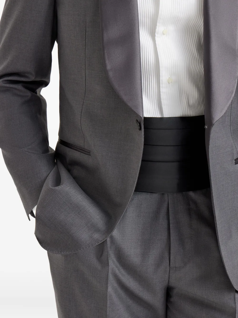 Brunello Cucinelli Pleated Cummerbund In Black