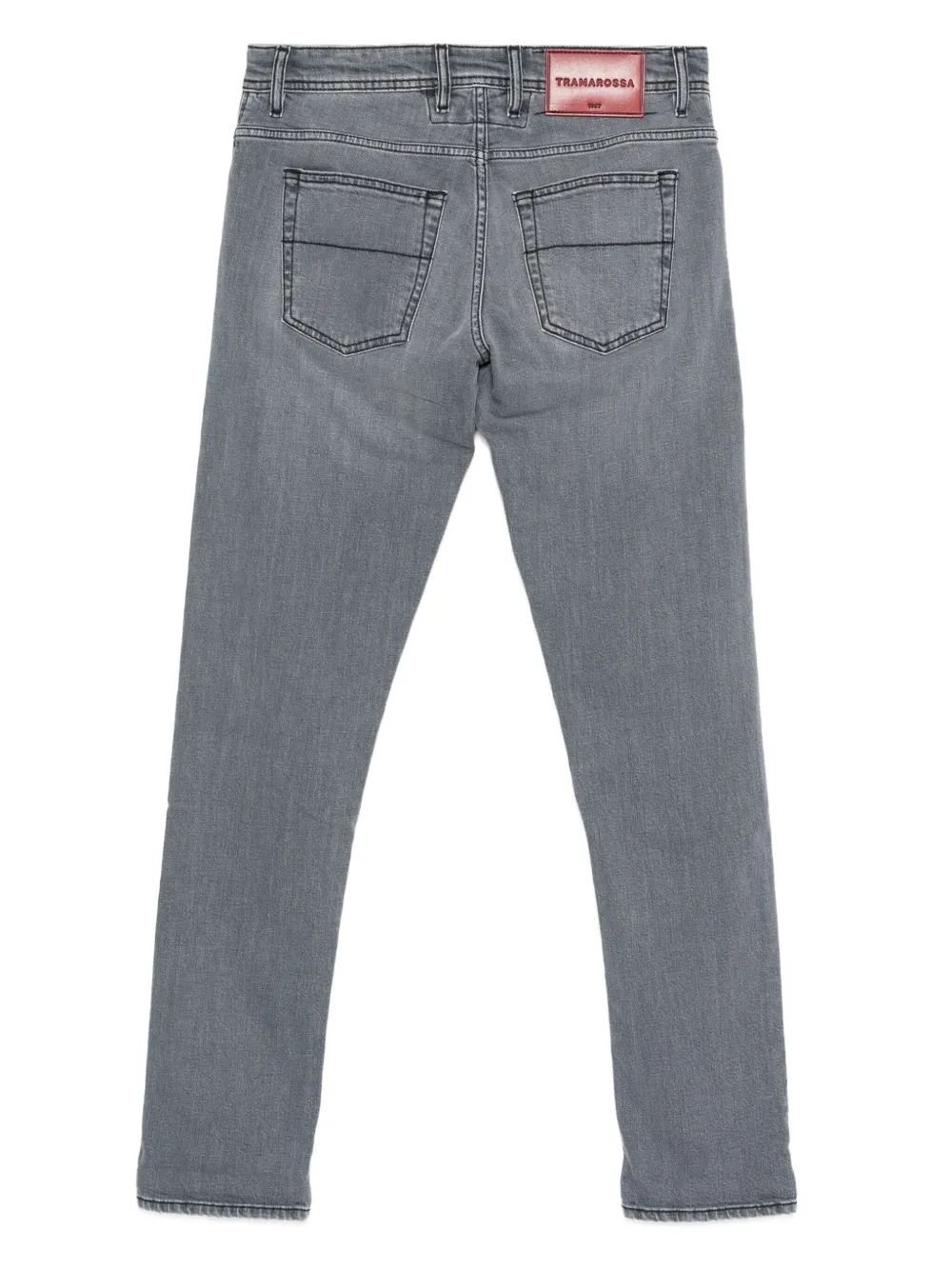Sartoria Tramarossa Jeans met vijf zakken en ringdetail - Grijs