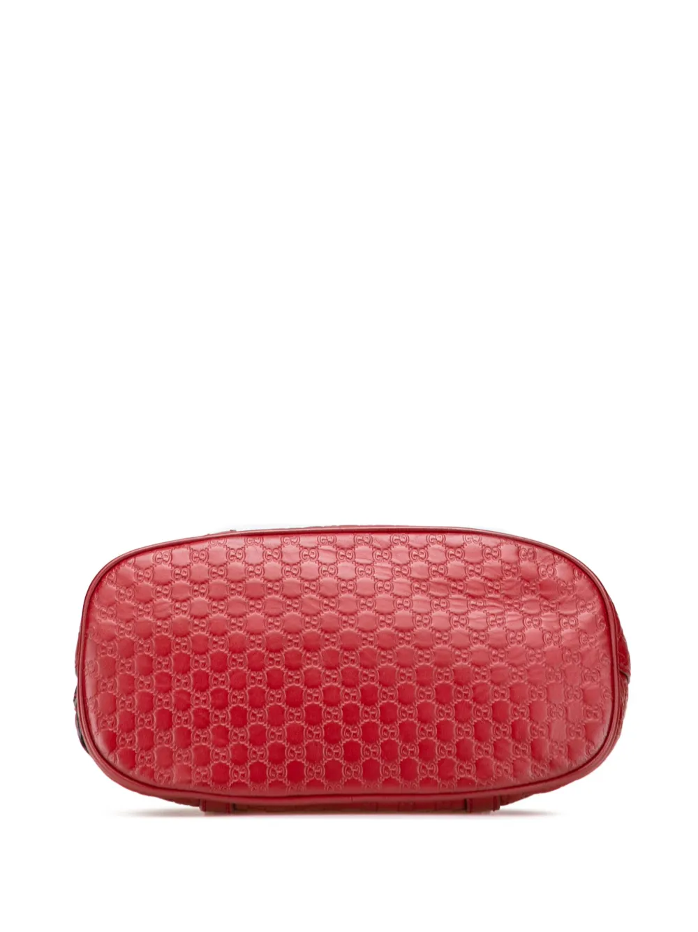 Pre-owned Gucci 2016-2025 Mini Microssima Dome Satchel In Red