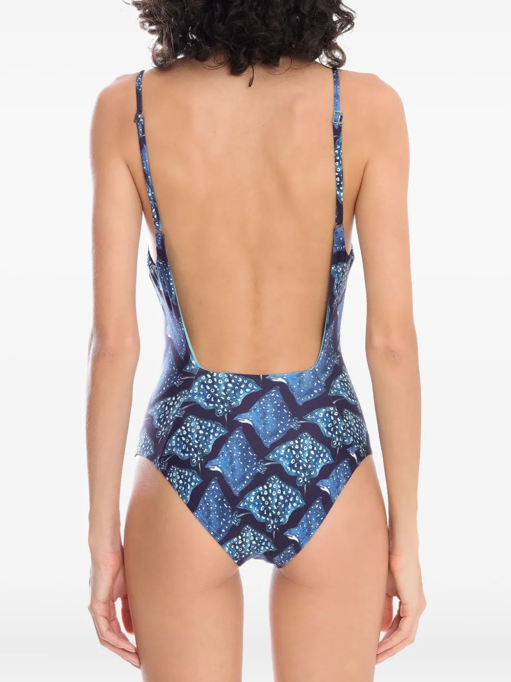 Lygia & Nanny Badpak met print Blauw