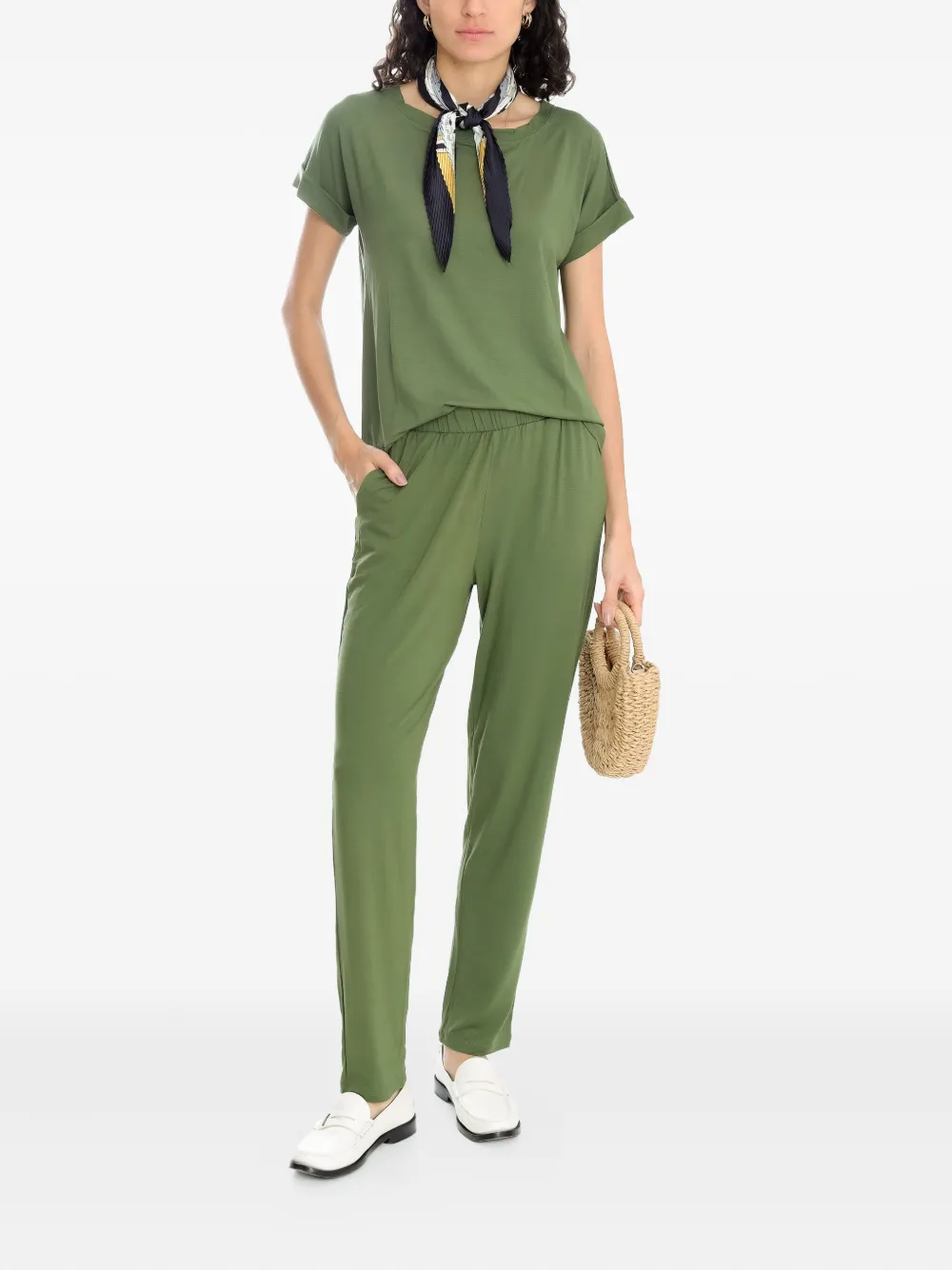 Lygia & Nanny Trainingsbroek met elastische tailleband - Groen