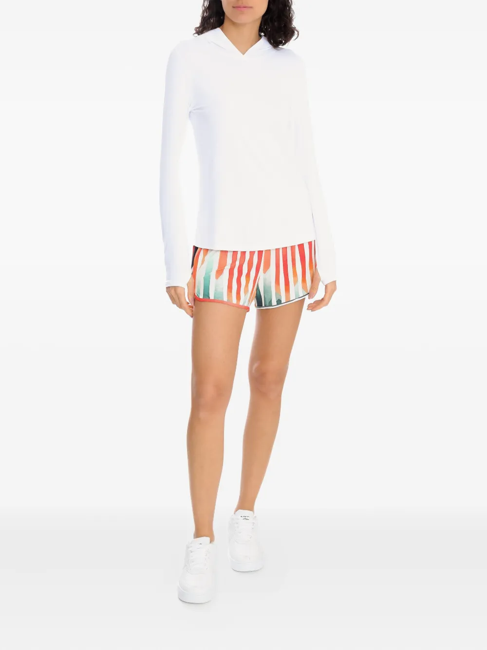 Lygia & Nanny Hoodie met duimgaten Wit