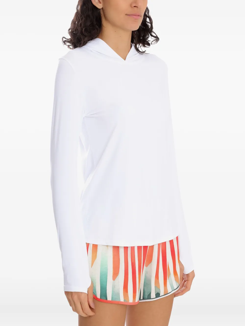 Lygia & Nanny Hoodie met duimgaten Wit