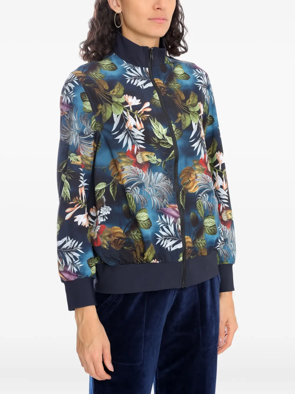 Lygia & Nanny Jack met bloemenprint en rits Blauw