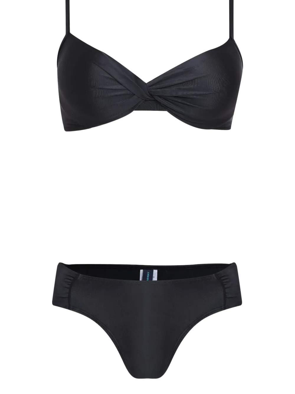 Lygia & Nanny Vitoria twist-front bikini | Black | Image 1