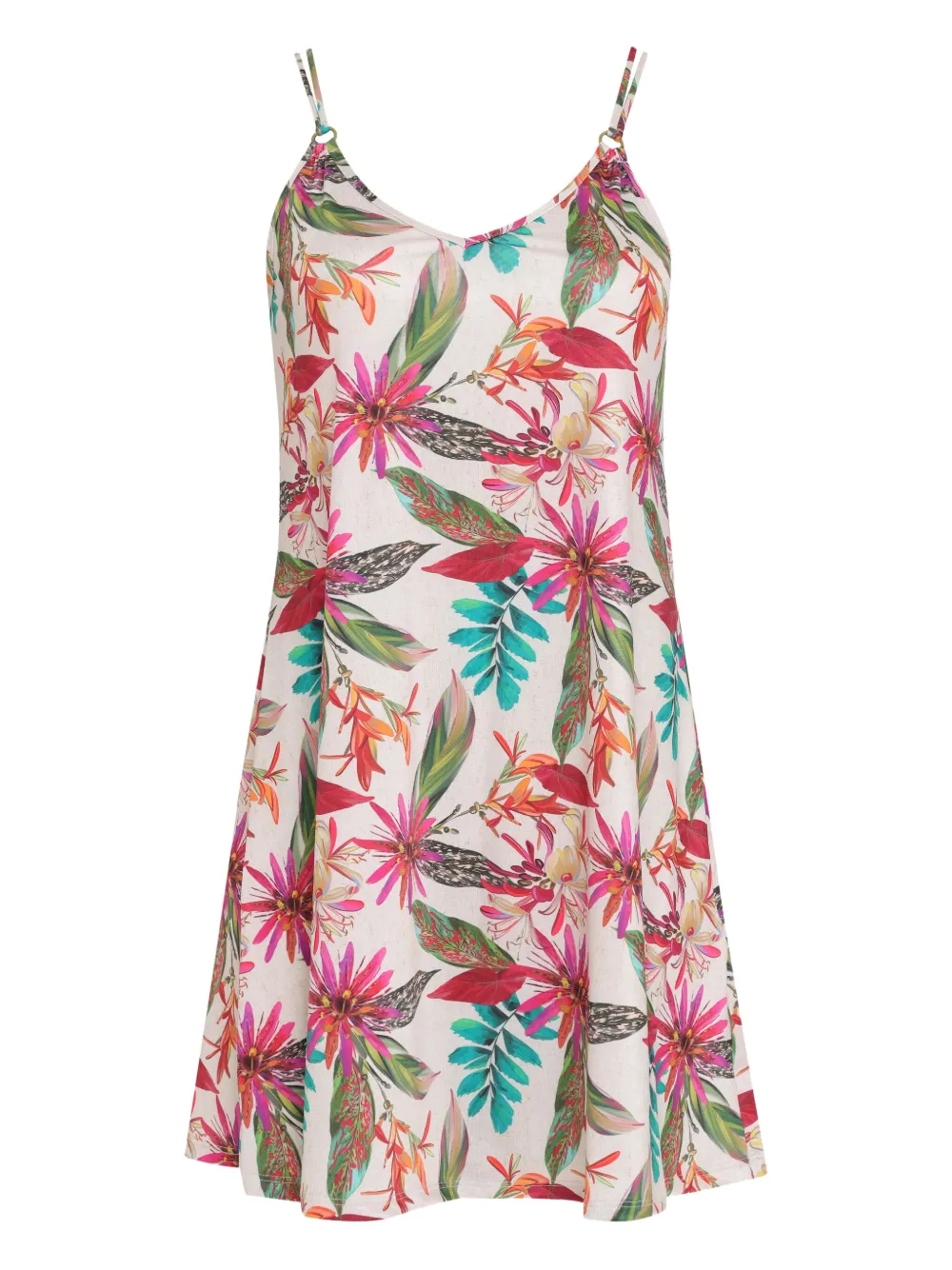 Lygia & Nanny Sardenha mini-jurk met bloemenprint Wit