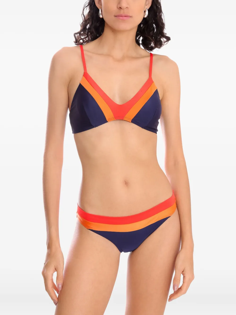 Lygia & Nanny Bikini met streepdetail Blauw