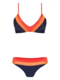 Lygia & Nanny stripe-detail bikini - Blue
