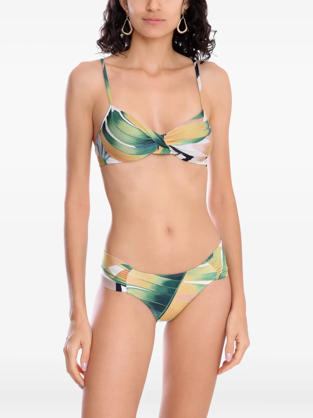Lygia & Nanny Bikini met geometrisch patroon Groen